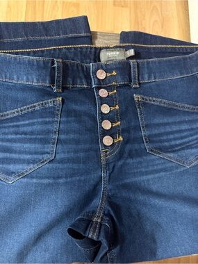 Torrid Crop Wide Leg High-Rise Lightweight Button-Front Jeans Sz 16